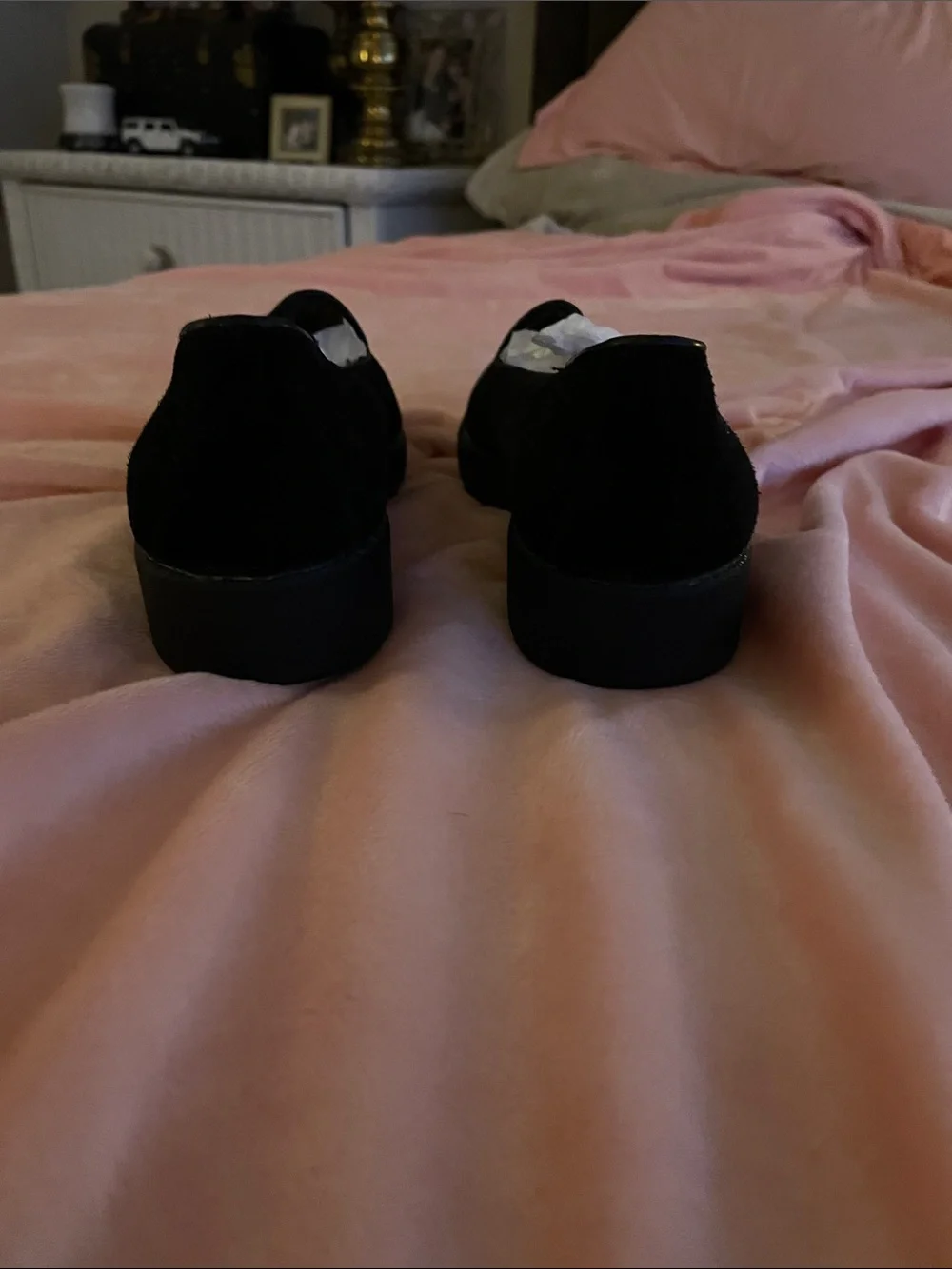 Coach Black Suede Slip-On Loafers